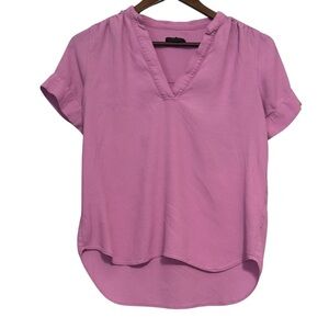 Women's J. Crew Pinkish Purple Relaxed Short Sleeve Blouse